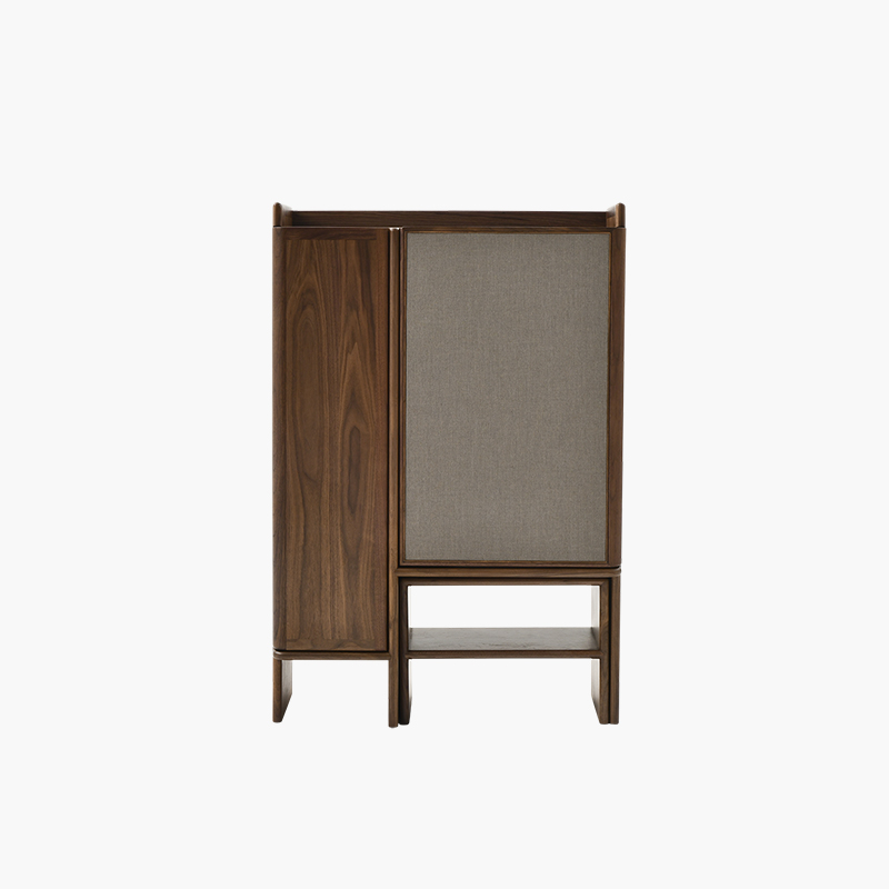 Vatican Ji) Round Corner Hall Cabinet Solid Wood Fabric Shoe Cabinet Small Apartment Living Room Entrance Cabinet Entrance Cabinet Door Storage Cabinet