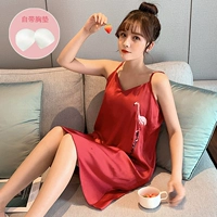 ZX606 Подвешенная шелковая юбка английская огненная птица красная полоса грудная площадка