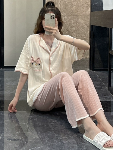 Пижама, топ с чашечками, мультяшный противоударный комплект, 3 предмета, 2025 года, короткий рукав