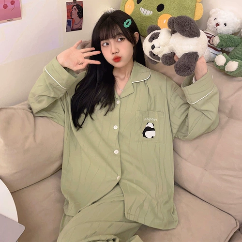 Лонгслив, пижама, весенний осенний демисезонный хлопковый комфортный комплект, популярно в интернете, 2025 года