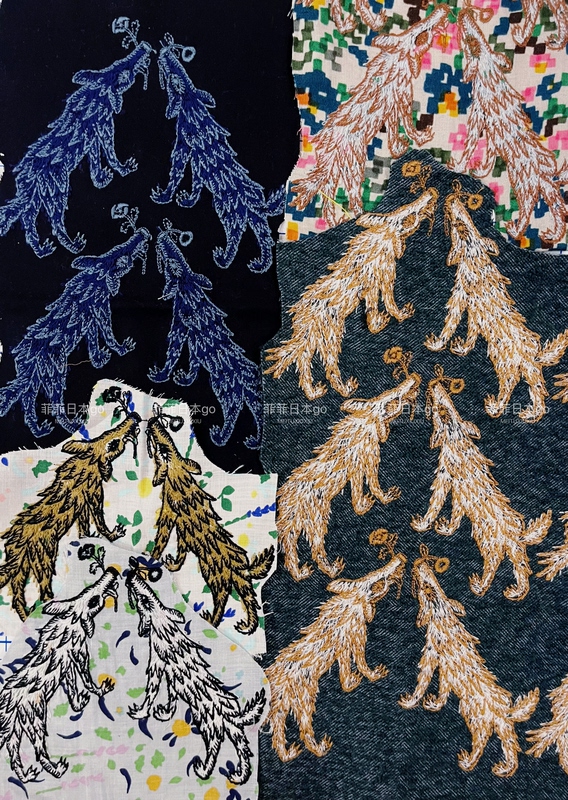 【Wolf&Flower】Mina's Handmade Cotton, Linen, and Wool Patchwork Fabric by Akira Minagawa