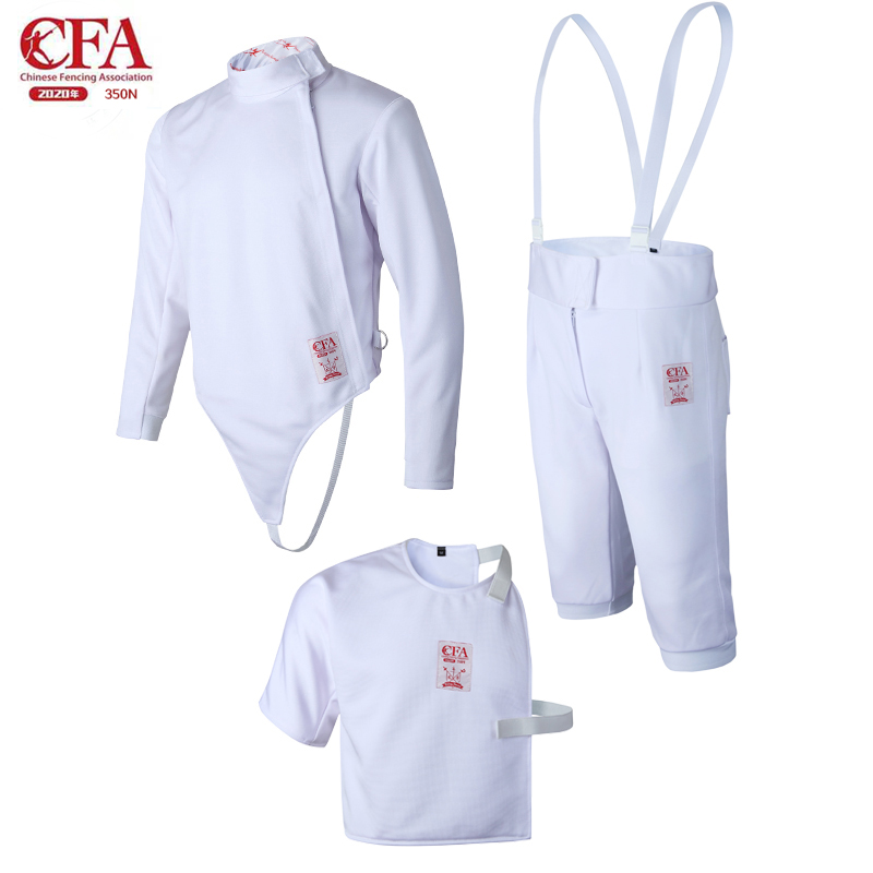 Fencing competition uniform new regulations 350N three-piece CFA certification can participate in national competitions