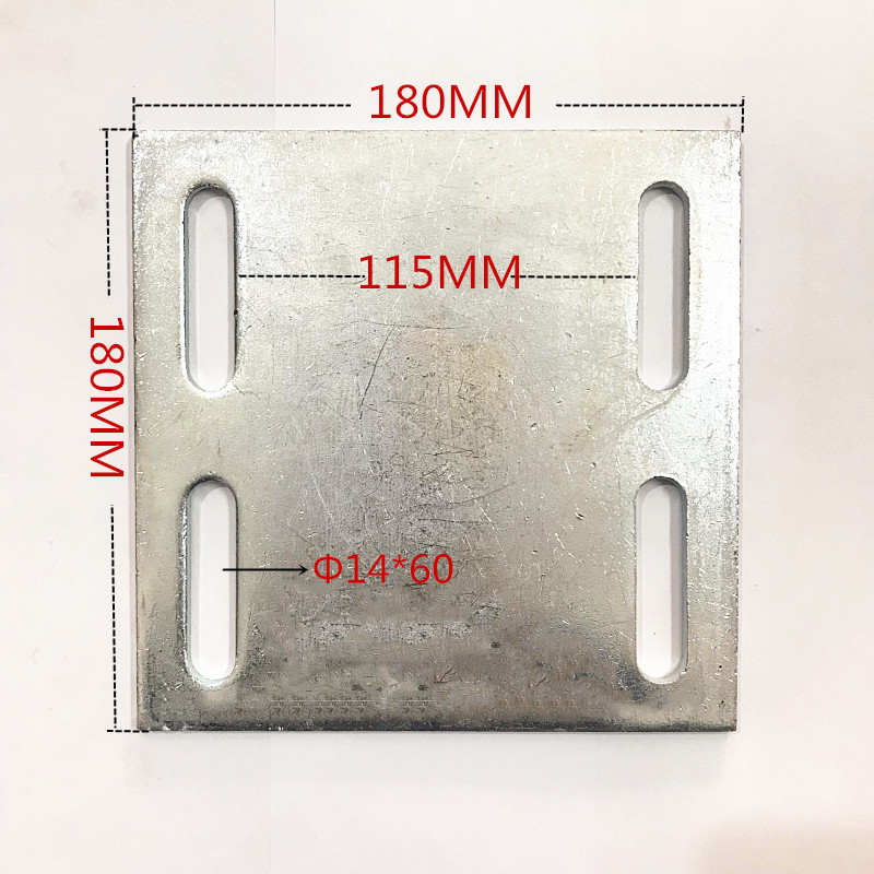 Special galvanized embedded parts for curtain wall steel column bottom plate iron plate connector galvanized steel plate accessories 180*180