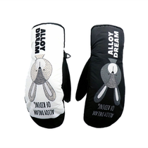 2019 new AlloyDream adult stuffy ski gloves warm breathable wear-resistant inner five fingers imported sheepskin