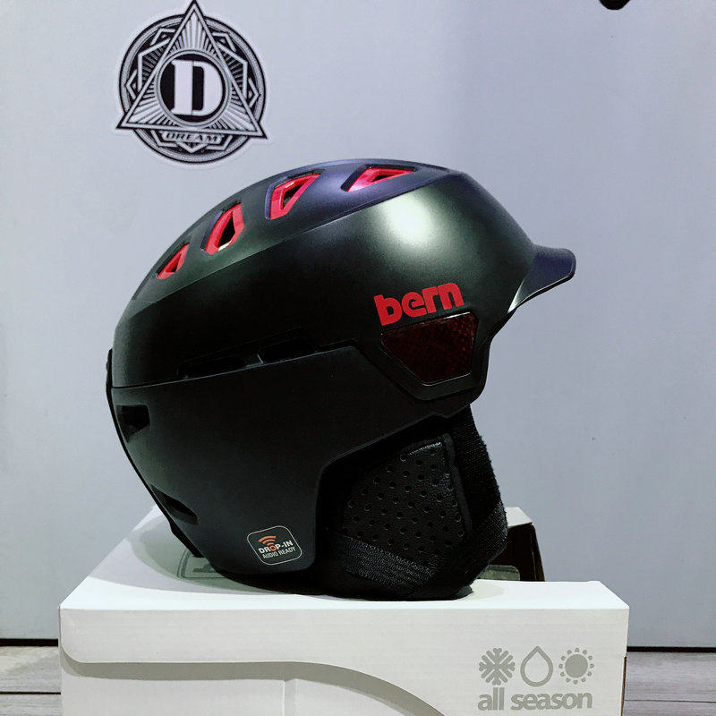 Anshan Polar Speed Bern New Products Carbon Fiber Single Double Board Ski Safety Cap Black Carbon Fiber