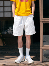  UrbanStandard Japanese original retro loose tooling shorts white straight five-point pants tide brand mens pants