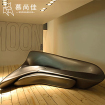 Moon Sofa Nordic Light Lavish GRP Moon Sofa Hotel Lobby Casual Sofa 7-Shaped Profiled Sofa