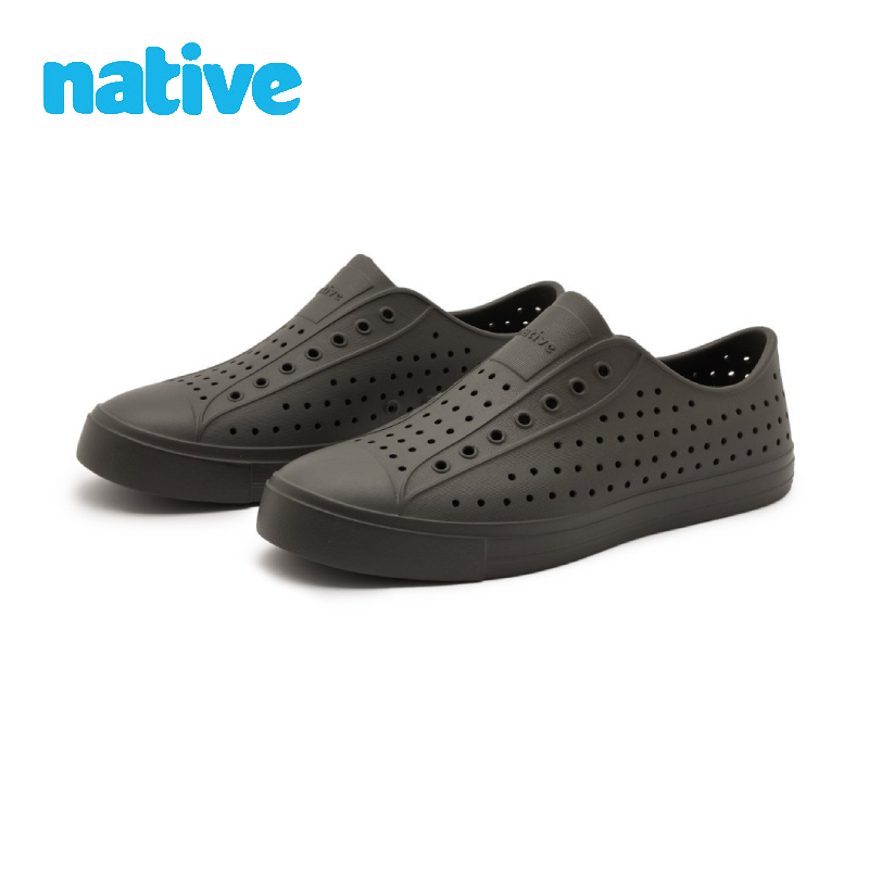 Native Crocs Men's Shoes Summer Breathable Sandals River Shoes Men's Lightweight Slippers Slip-On Black Shoes