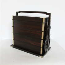 Wang Shixiang model through the eyes of the box purple light sandalwood four-hit box ebony box lift box