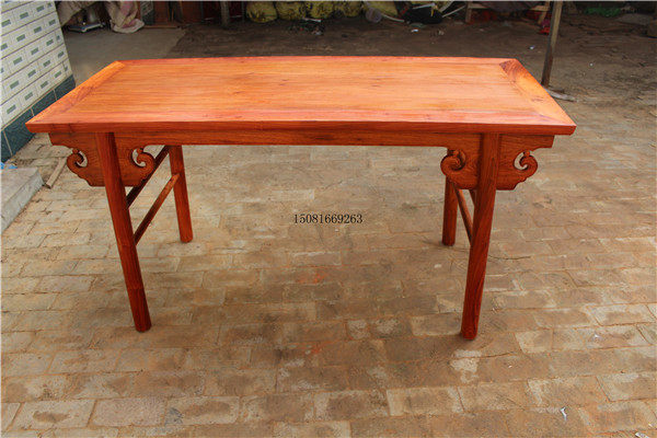 Wang Shixiang Ming-style furniture Burmese pear painting case drawing table dining table
