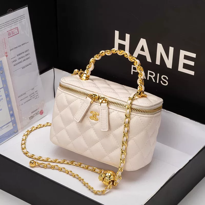 Косметичка, коробочка, сумка через плечо, сумка для телефона, стиль Chanel, натуральная кожа, цепочная сумка