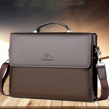 袋鼠真皮男包手提包商务休闲单肩斜挎包公文