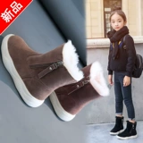 Демисезонные ботинки, сапоги, флисовые зимние детские туфли, подходит для подростков