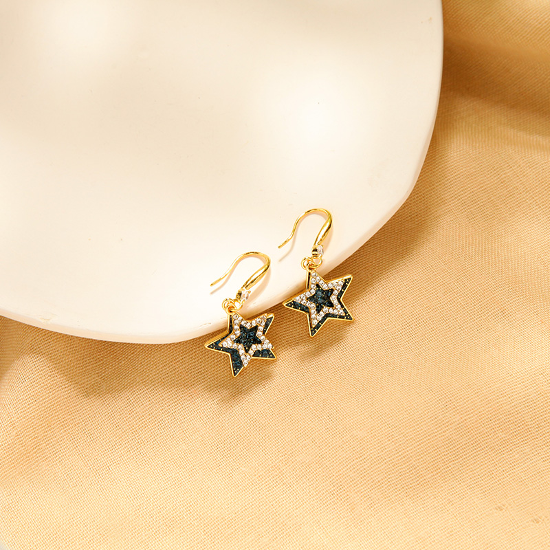 Five-pointed Star Geometric  Fashion Earrings Wholesale display picture 2
