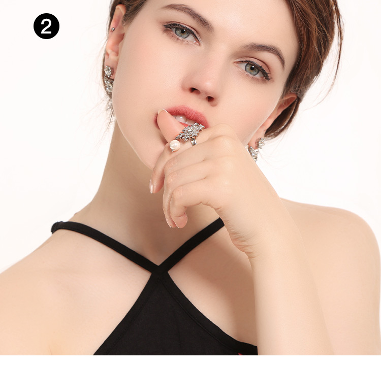 Mori đơn giản nhẫn nữ phong cách nghệ thuật châu Âu và Mỹ thời trang hipster trang sức cá tính sáng tạo kim cương trang sức ngọc trai phụ kiện nhẫn vàng nam