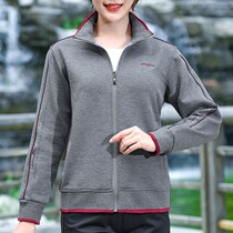 Mother autumn 2020 new spring and autumn coat large size middle-aged sportswear set foreign style middle-aged lady top