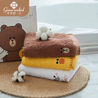 Jie Li Yalan LINEFRIENDS nhà bông khăn dày tăng trẻ em để rửa mặt món quà mềm và thấm - Khăn tắm / áo choàng tắm khăn tắm mollis