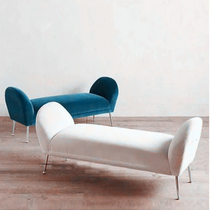 Nordic Light Lavish Velvet Cloth Bedroom Isn Bed Tailstool Postmodern Living-room Sofa Bench Clothing Shop For Shoes Styling Stool