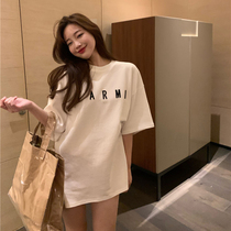 Loose short sleeves Long cash in Korean version white undershirt blouses women 2022 Summer small crowd new t-shirts