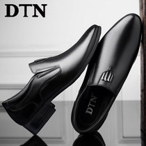 DTN mens casual leather shoes mens Korean version of the trend leather British breathable formal business mens shoes work shoes men