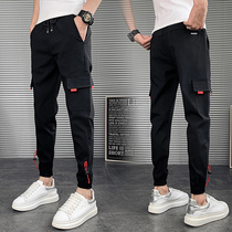 Mens 2020 Autumn Tide brand casual pants Korean version of the trend slim foot overalls students nine Haren pants