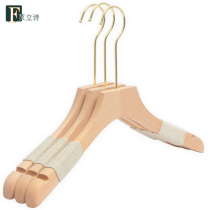 Fu Lishi Log Unlacquered Hangers Clothing Store Wooden Hangers Men and Women Clothes Hanging Clothes Beech Wood Household Solid Wood Hangers