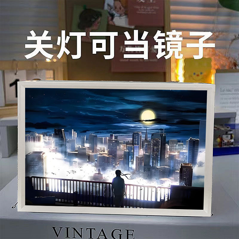 I Am in the Asylum, Psychiatry, God Slaying Anime Peripheral Mirror, Light Painting, Adjustable Birthday Gift, Bedside Desktop Decoration