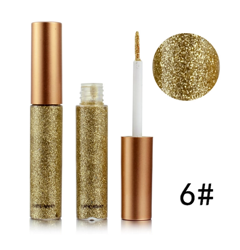 Đầy màu sắc sáng bóng bút kẻ mắt màu nhấp nháy bóng mắt sáng Jingjing sequins eyeliner sân khấu trang điểm bóng mắt COS kẻ mắt 2 đầu