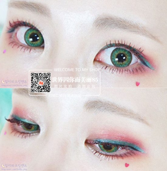 1 gói COS Yingcuo Harajuku rượu vang đỏ xanh xanh tím bạc hồng eyeliner mắt và đôi môi dual-sử dụng bóng mắt son môi lông mày bút chì chi ke mat