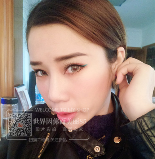 1 gói COS Yingcuo Harajuku rượu vang đỏ xanh xanh tím bạc hồng eyeliner mắt và đôi môi dual-sử dụng bóng mắt son môi lông mày bút chì chi ke mat
