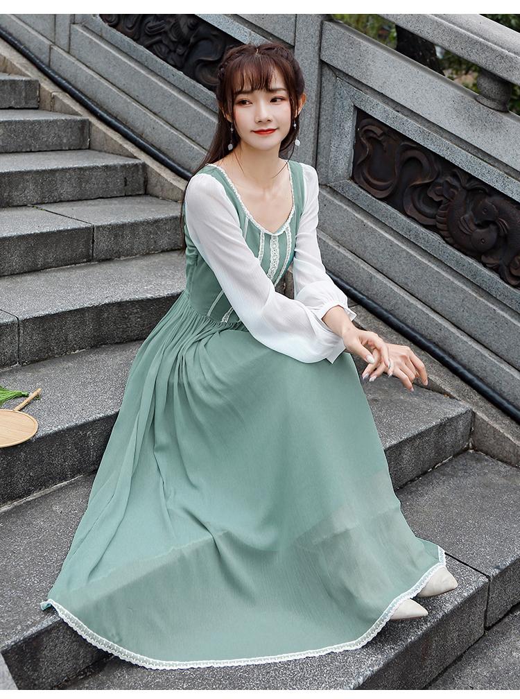 2019 phụ nữ mới mùa xuân và mùa hè đầm ren bên voan khâu cổ tích nhóm nhỏ Pháp dài Một kiểu váy - A-Line Váy đầm xòe cao cấp