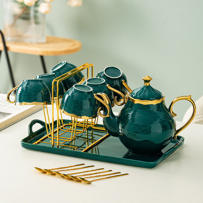 Nordic teapot teacup set household ceramic cup complete set of tea set cup living room water cup modern minimalist creativity