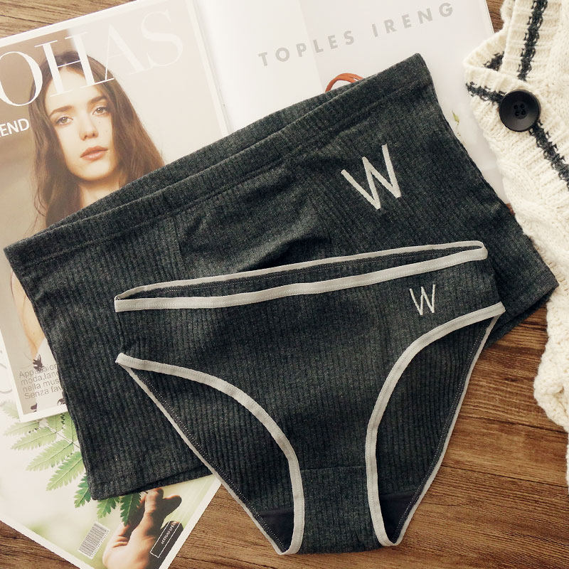 Lovers Briefs Cute Pure Cotton Creative Personality Lovers Panties Suit All Cotton Adults 2018 New Couples