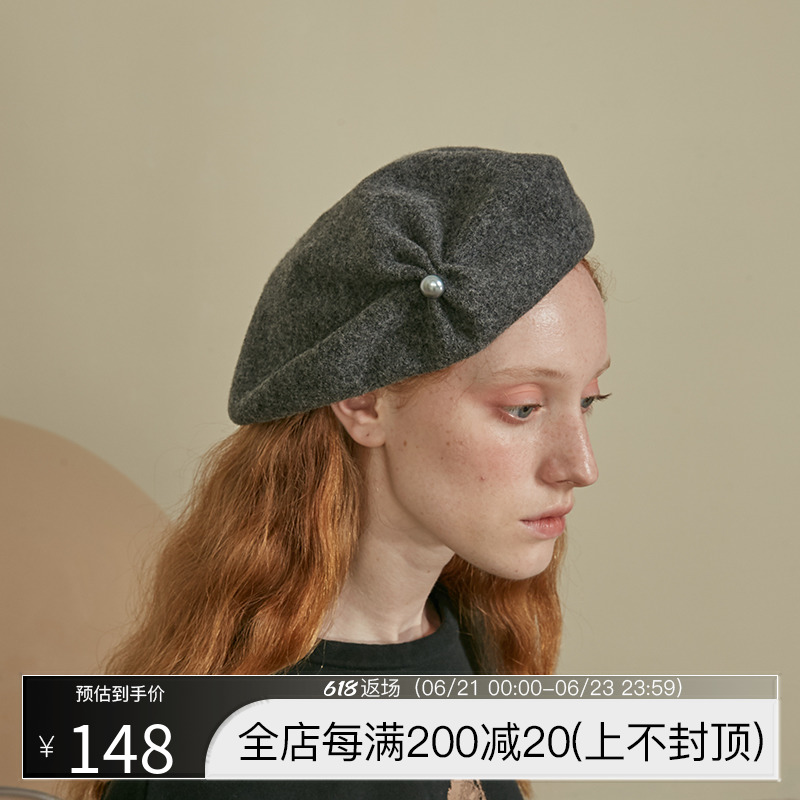 EYESTYPE original pure wool, knitted berets female Inron retro painter hat 2021 independent designer