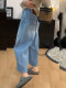Blue Scimitar Jeans for Women 2026 Spring New Style Plus Size Loose Slimming Petite Cropped Wide-Leg Balloon Pants