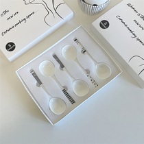 Net red ins wind ceramic spoon high face value Herbenwind cutlery long handle spoon for home spoon spoon sweet spoonful spoon