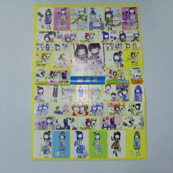 Adhesive Foreign Painting Film Stars with sticker nostalgic 80 post adhesive Adhesive Cartoon Cartoon Character Quater