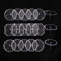 100 Scenarios Cake Decoration Pendulum base cake Decorative Bottom Toplugin Transparent Plastic Scene Accessories