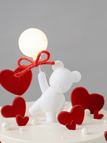 Милый фондан на день Святого Валентина с подсветкой, с медвежатами, наряжаться