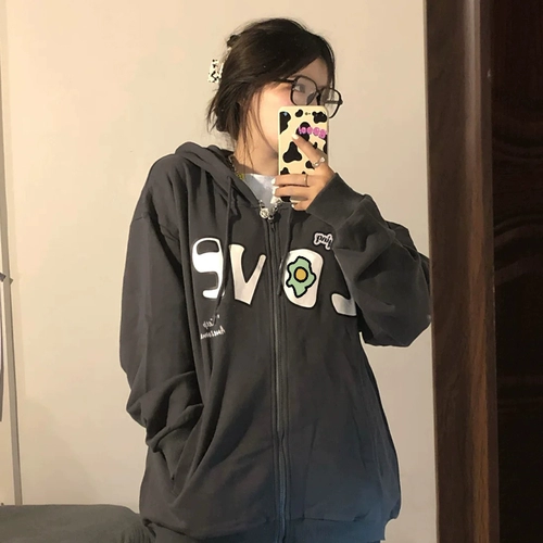 Tide, осенняя тонкая толстовка, куртка для влюбленных, европейский стиль, в американском стиле, оверсайз, в корейском стиле