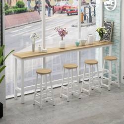 Wall-Mounted Bar Table for Home Use, Living Room High Table, Simple Bar Dining Table, Milk Tea Shop Table and Chair Set, Long Narrow Table