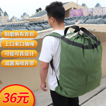Express canvas backpack military green canvas bucket backpack mens outdoor camouflage mountaineering travel bag big cloth bag
