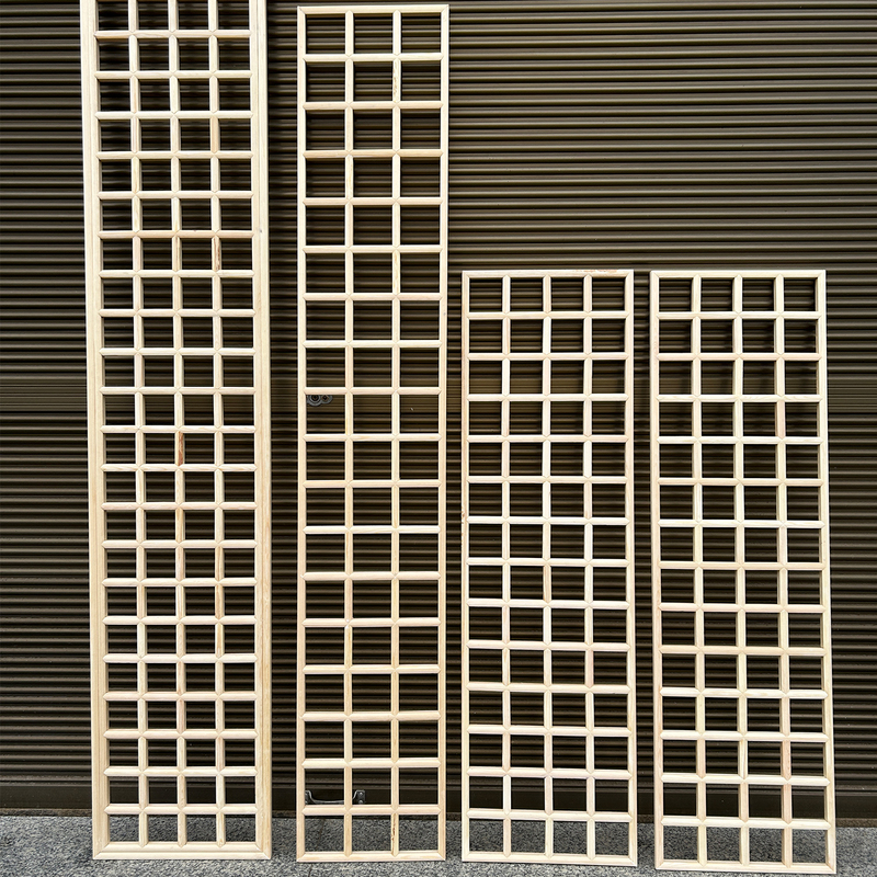Solid Wood Lattice Chinese-Style Lattice Window, Song-Style Aesthetic Partition Screen, Square Lattice, Hollow Wood Grid Panel Grille