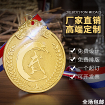 Sports games running marathon medals listed lanyard custom boutique school competition gold and silver and copper medals custom