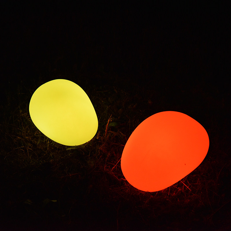 led luminous pebble light outdoor landscape garden light LED colorful lawn light garden villa wedding flat light