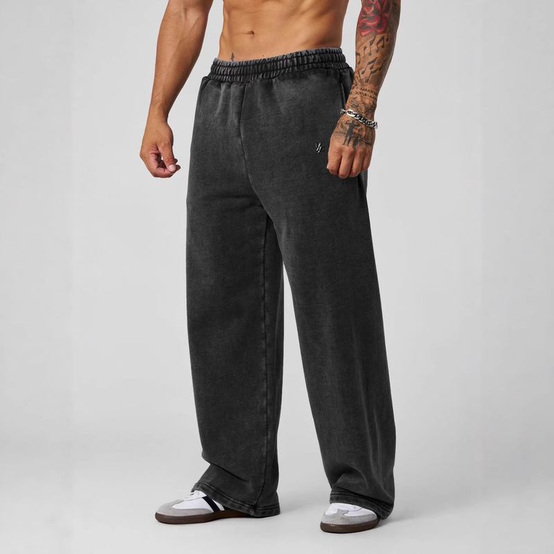 Youngla American-Style Trendy Brand New Men's Sports Pants for Jogging, Fitness, Basketball Training, Casual Straight-Leg Long Pants
