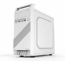 Portable white small case power suit with handle support back line with CD driver position light ring radiating fan