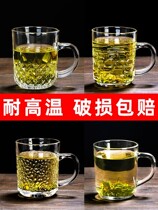 Tea Cup Glass Cup Home Suit Water Glass Heat Resistant Beer Cups with Tea Drinking Water Cups Living-room 6 Only
