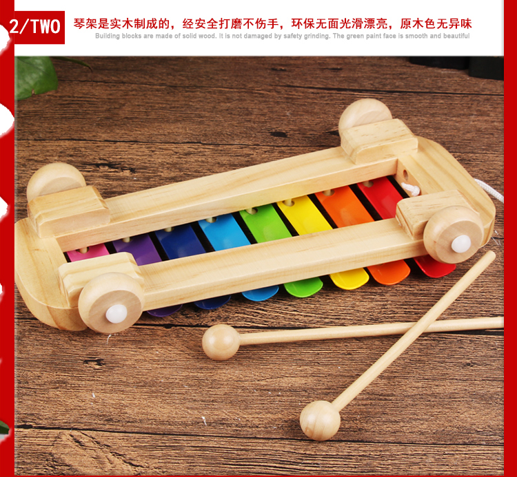Đàn gõ gỗ cho trẻ sơ sinh Đồ chơi âm nhạc giáo dục cho trẻ 6-12 tháng tuổi 1-2-3 tuổi nửa nhạc cụ xylophone đồ chơi cho bé 1 tuổi