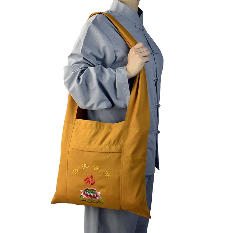 Bye-bye bag to burn incense and worship Buddha bag incense layman Haiqing monk bag nun single messenger bag Luohan bag